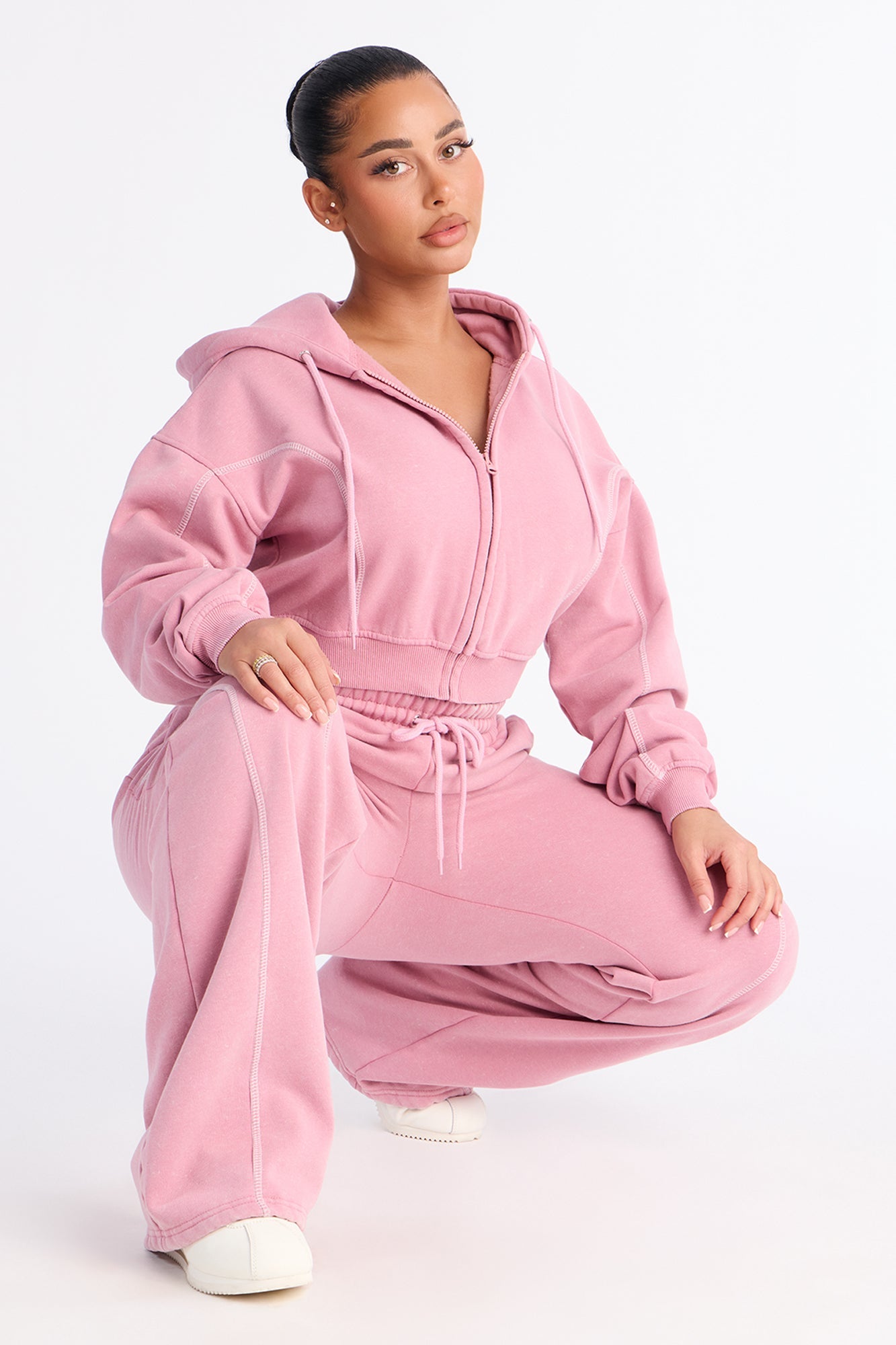 Norah Washed Lounge Hoodie - Mauve