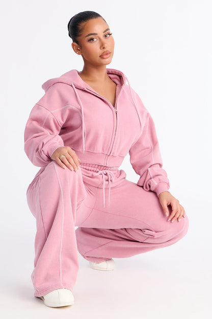 Norah Washed Lounge Hoodie - Mauve