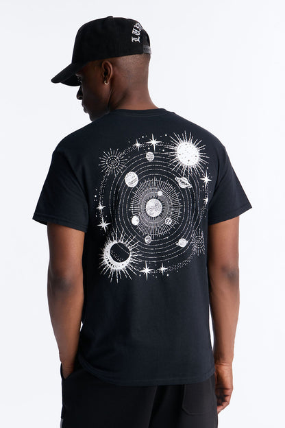 Solar System Vibes Short Sleeve Tee - Black