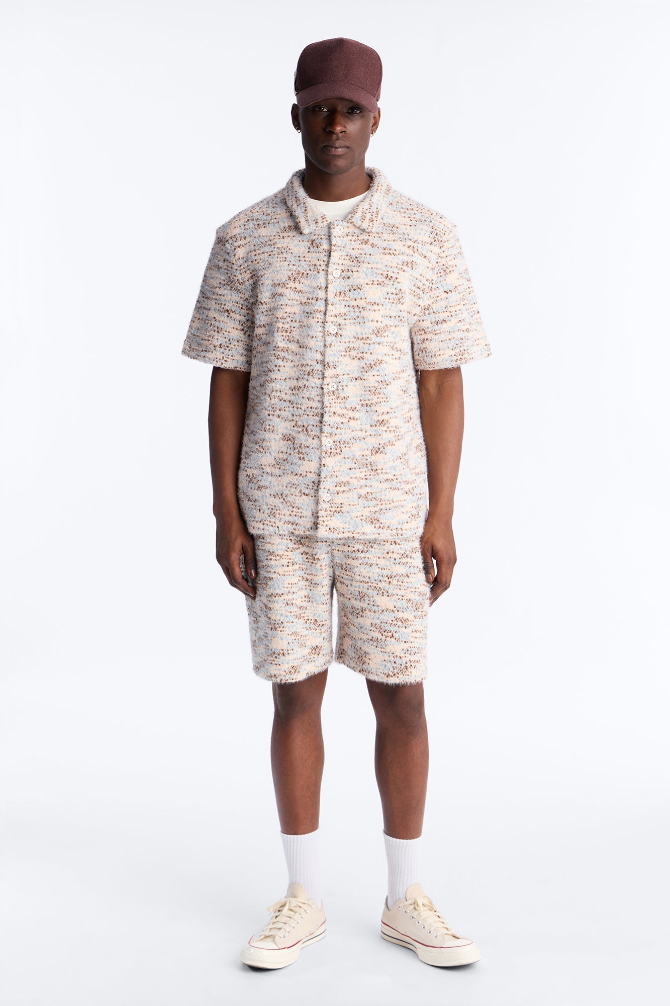Montecito Textured Button Up Shirt - Pink