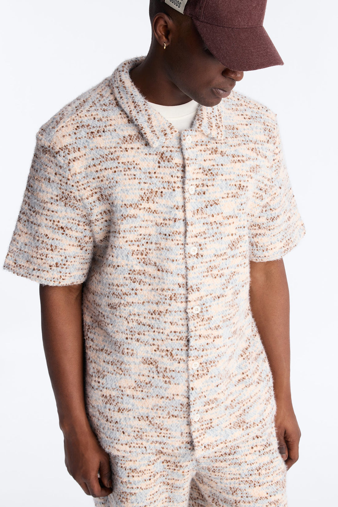 Montecito Textured Button Up Shirt - Pink