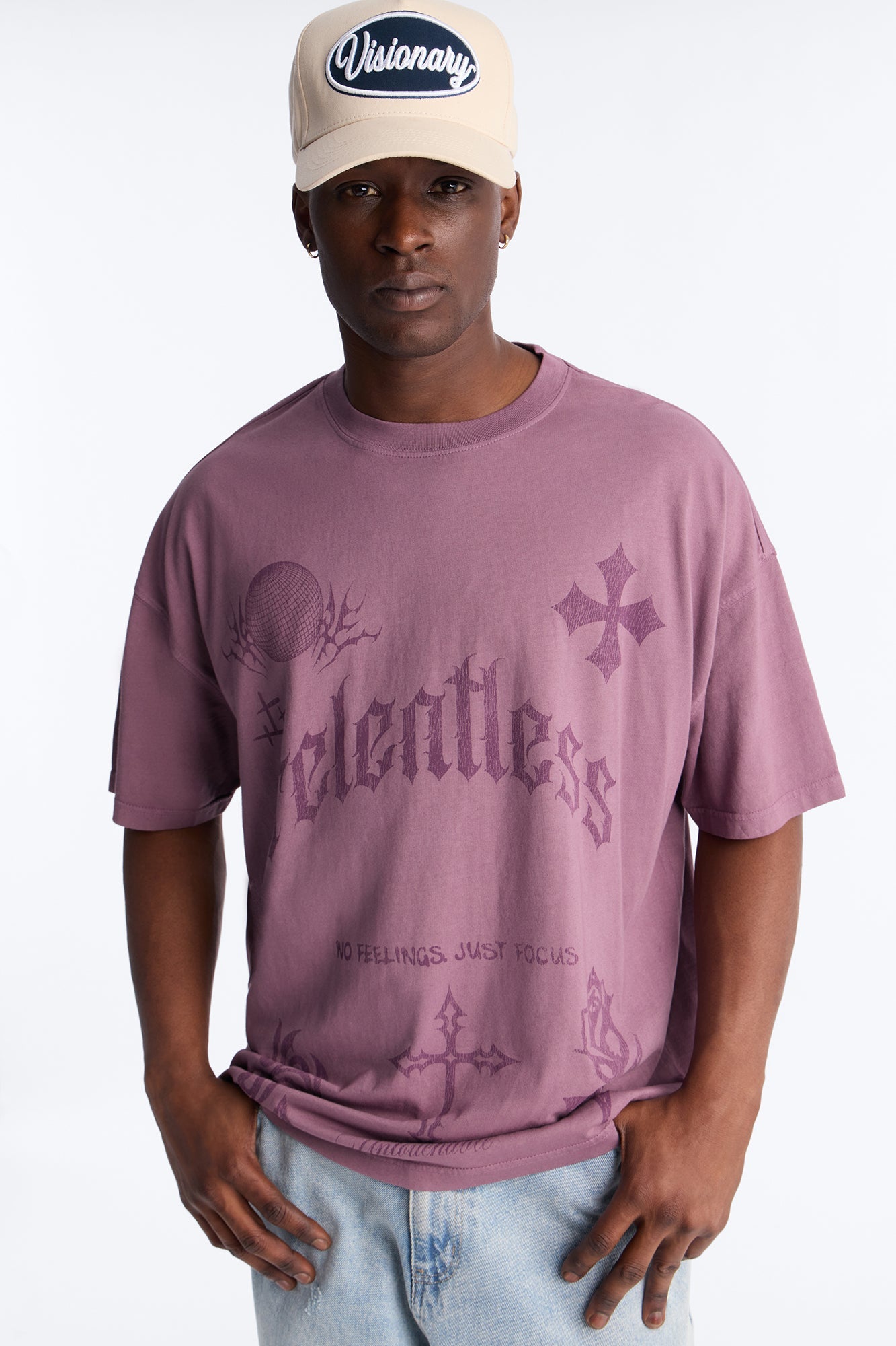Relentless Untouchable Oversized Short Sleeve Tee - Purple