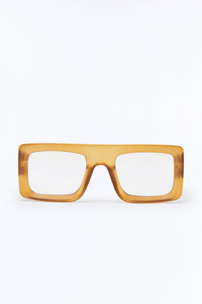 Prestige Matte Flat Top Sunglasses - Tan