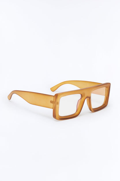 Prestige Matte Flat Top Sunglasses - Tan