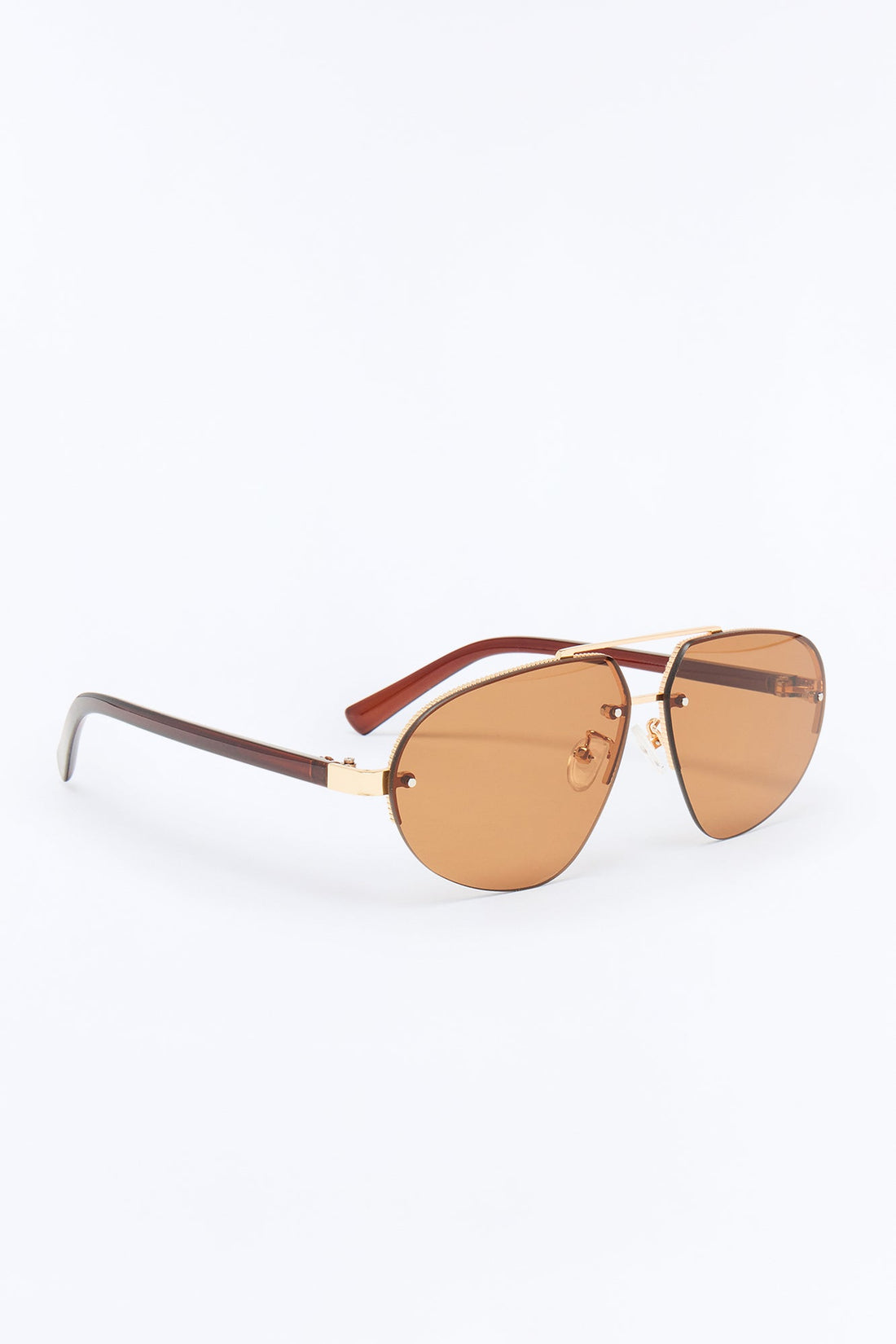 High End Aviator Sunglasses - Brown