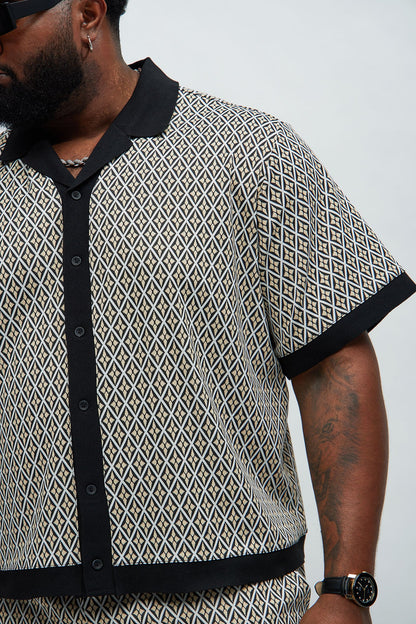 Rushmore Knit Shirt - Black/combo