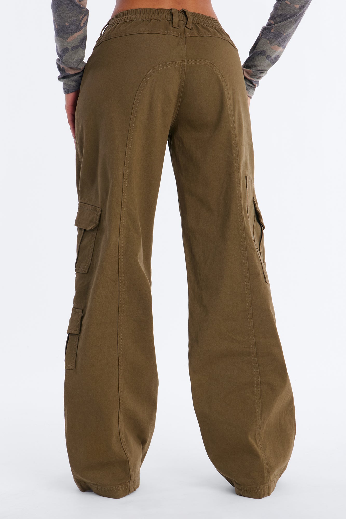 Berkely Washed Cargo Pant - Military Green