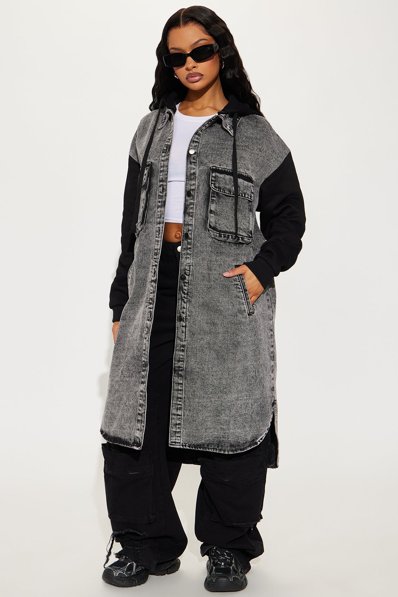 Millie Denim Coat - Black Wash