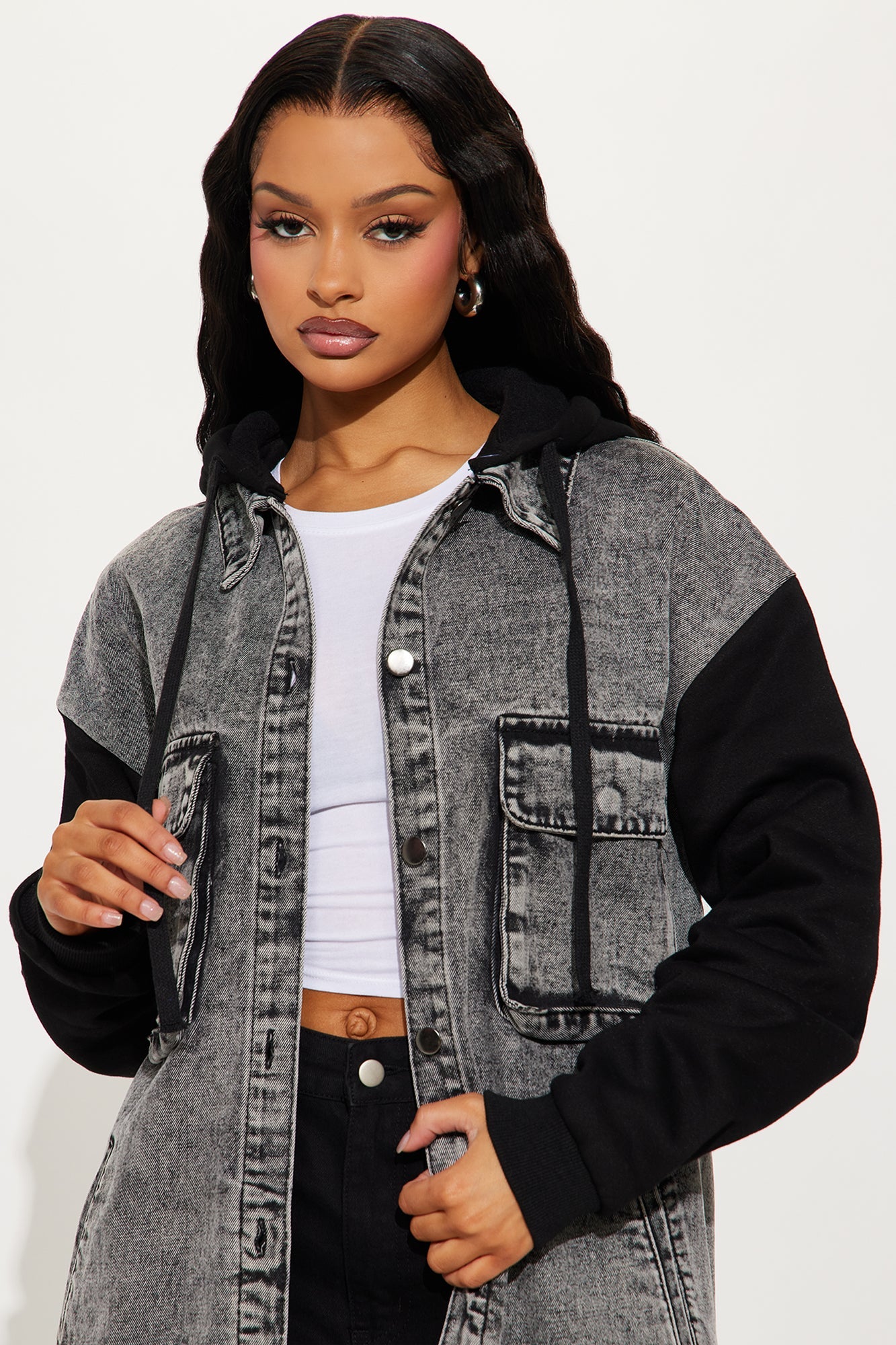Millie Denim Coat - Black Wash