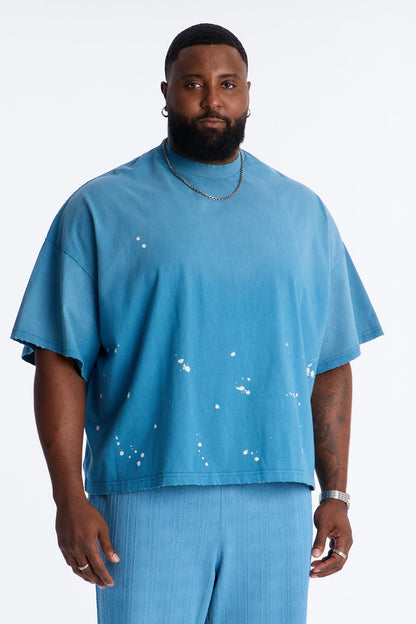 Boxy Studio Tee - Blue