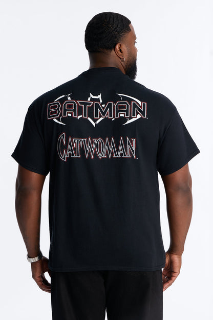 Batman And Catwoman Power Duo Short Sleeve Tee - Black