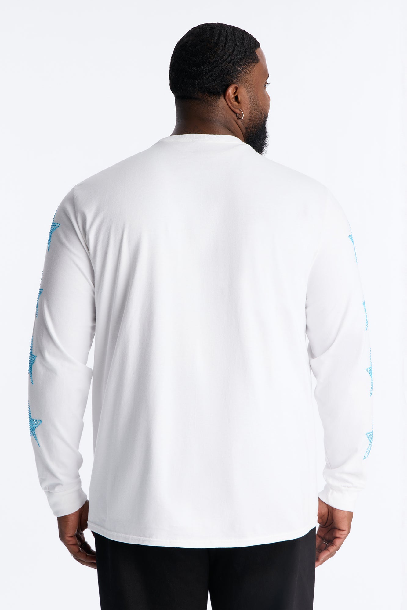 Young Boy Never Broke Again Shining Star Long Sleeve Tee - White