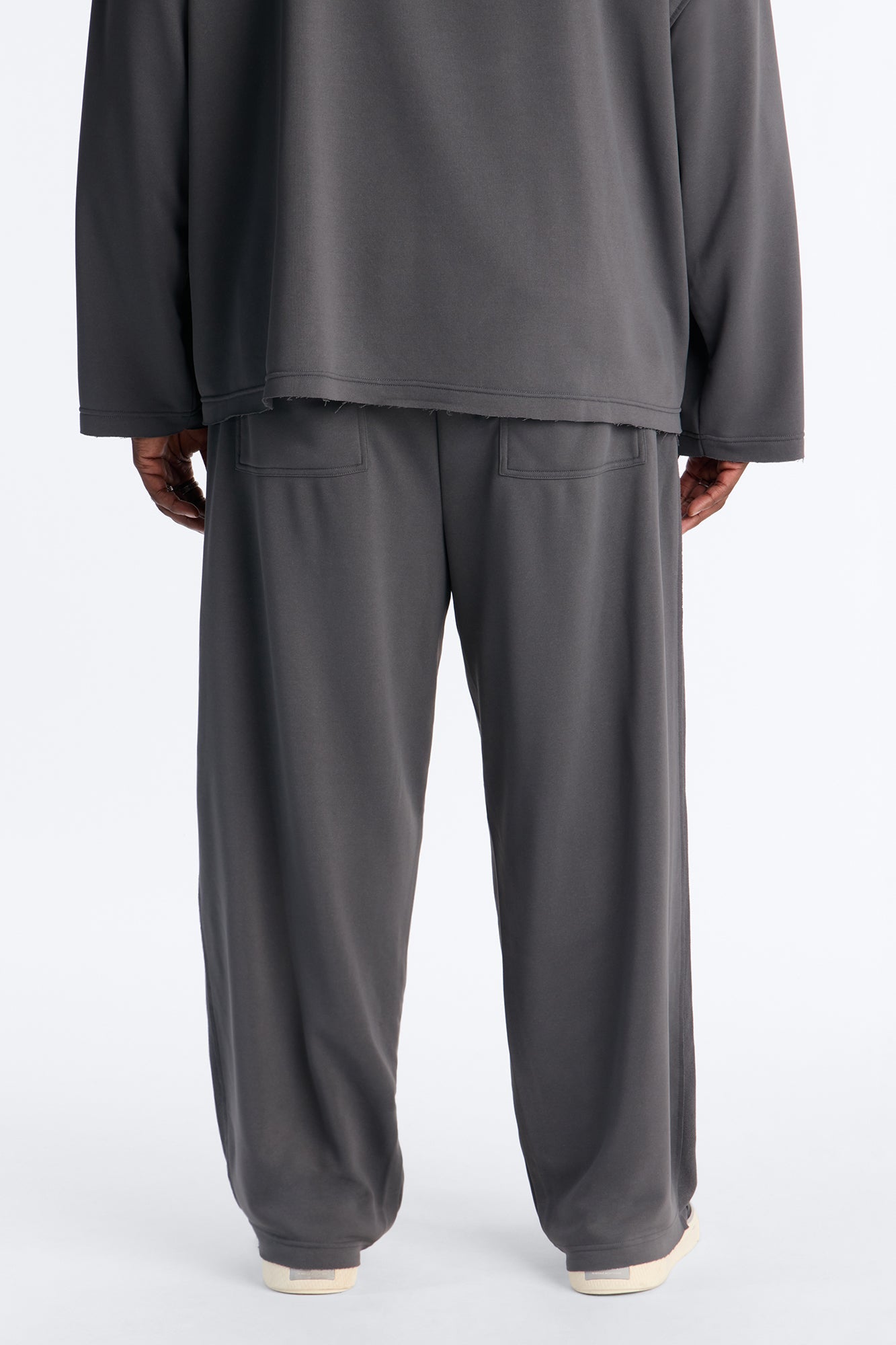 Inside Out Panels Straight Sweatpants - Dark Grey