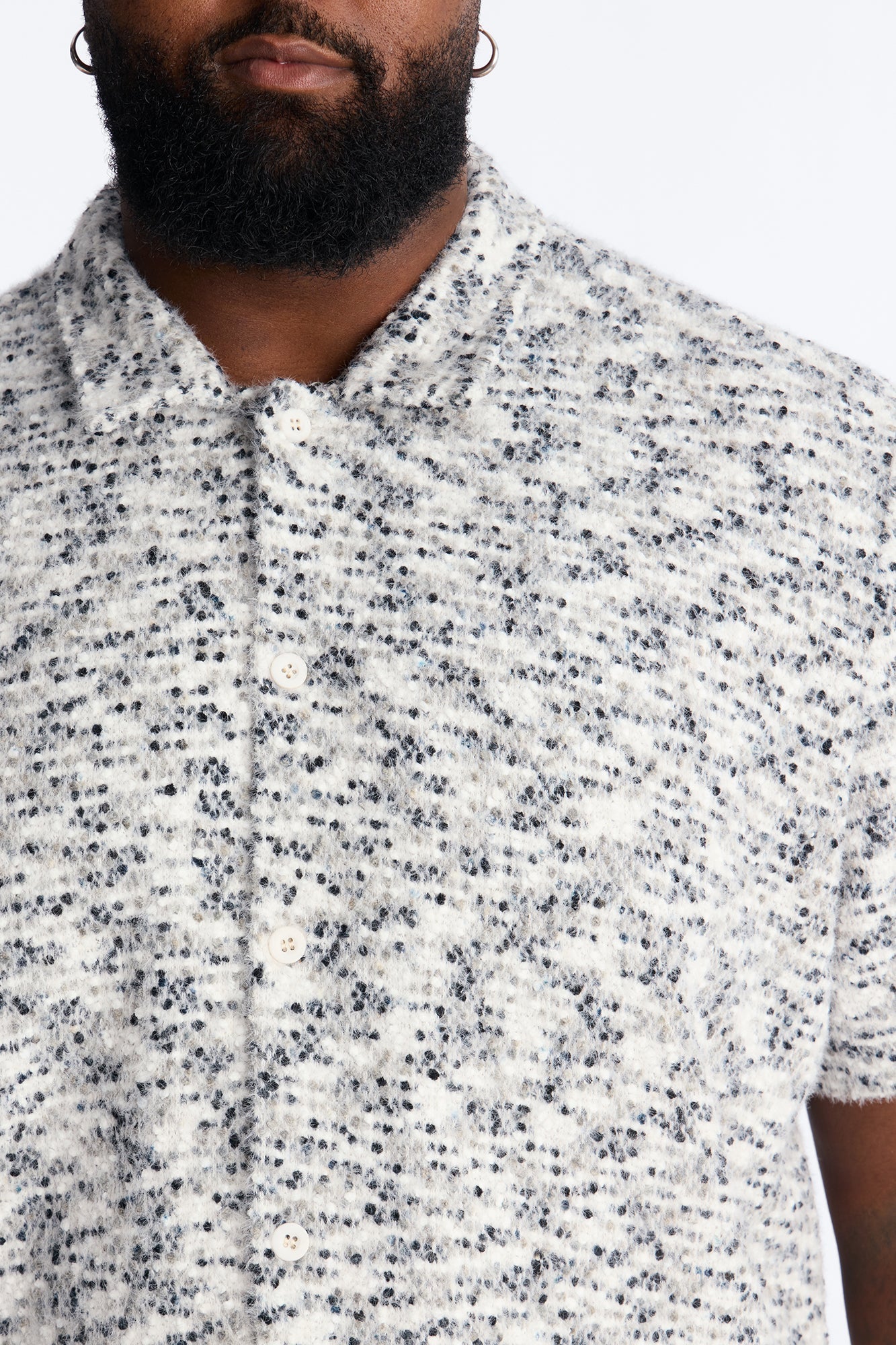 Montecito Textured Button Up Shirt - Black