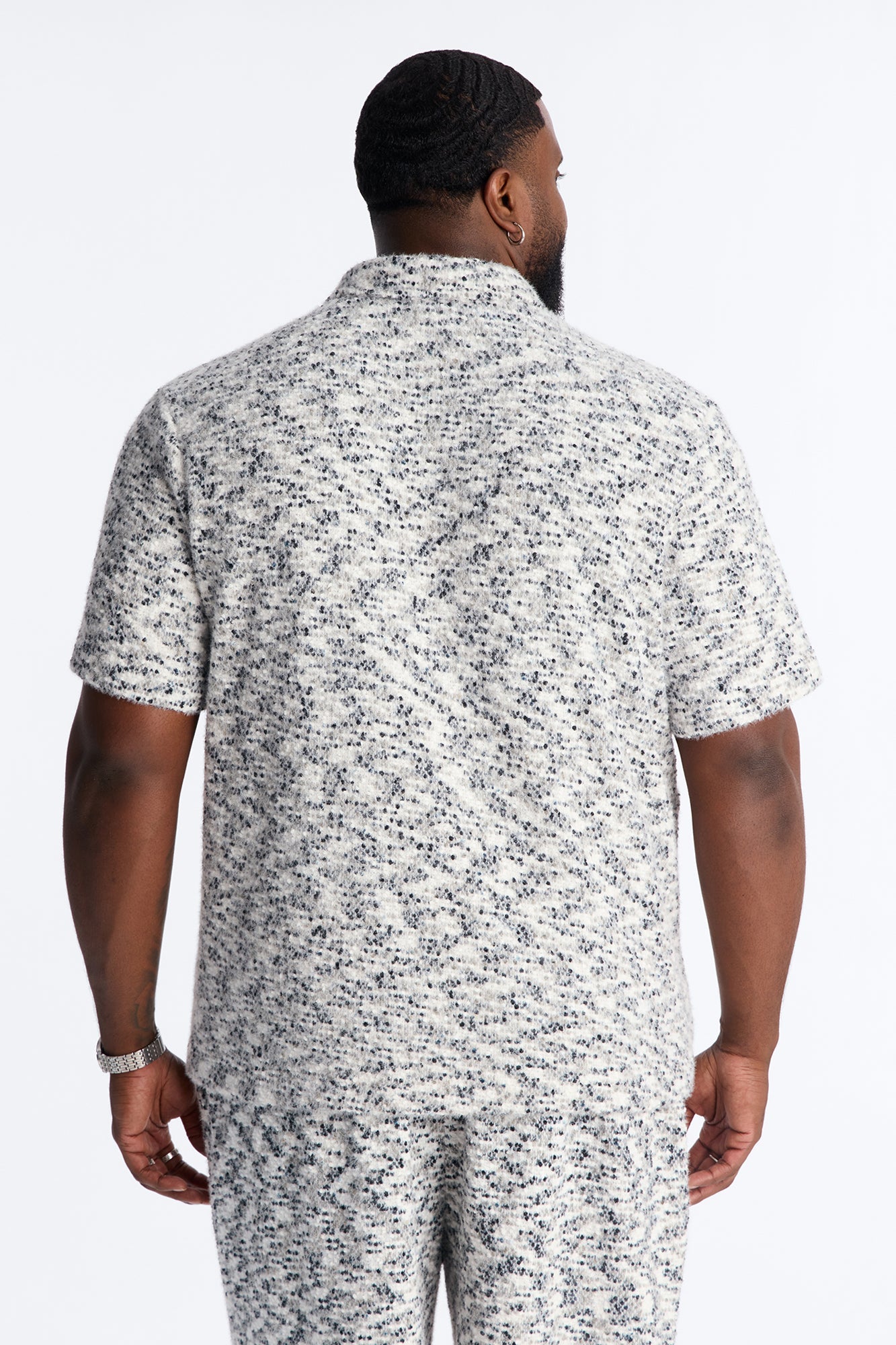 Montecito Textured Button Up Shirt - Black