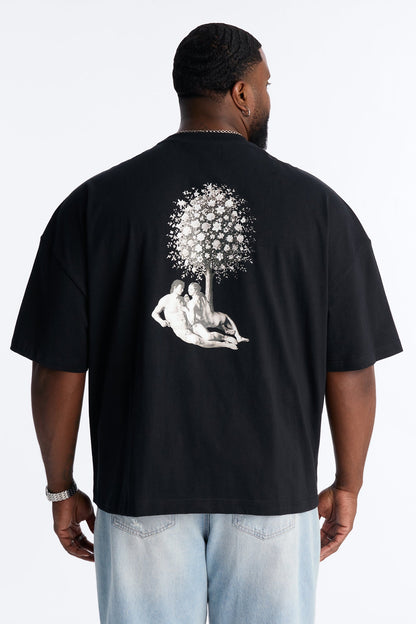 Premium Slow Jam Oversized Short Sleeve Tee - Black