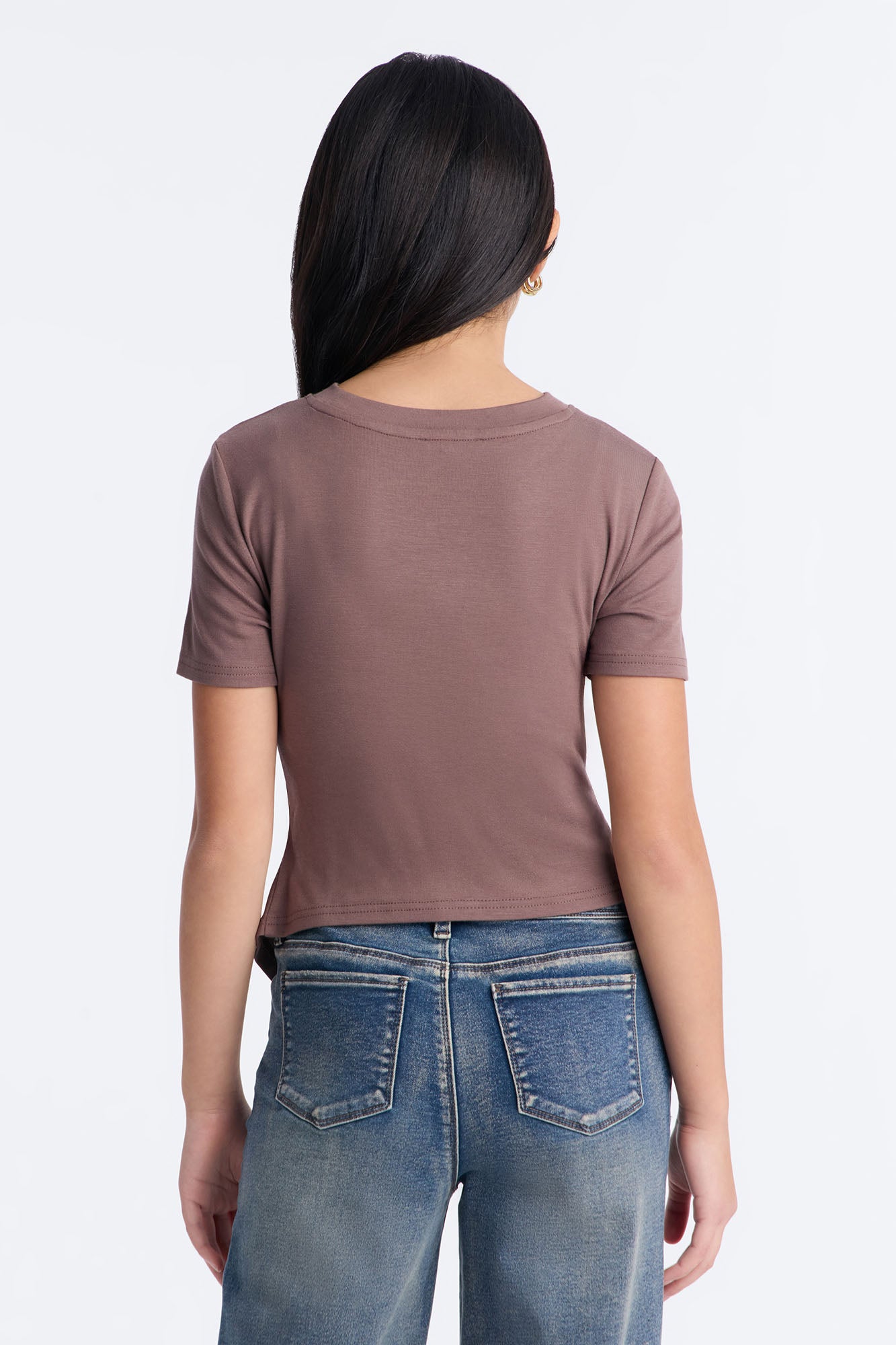 Mini Take Control Asymmetrical Top - Mocha