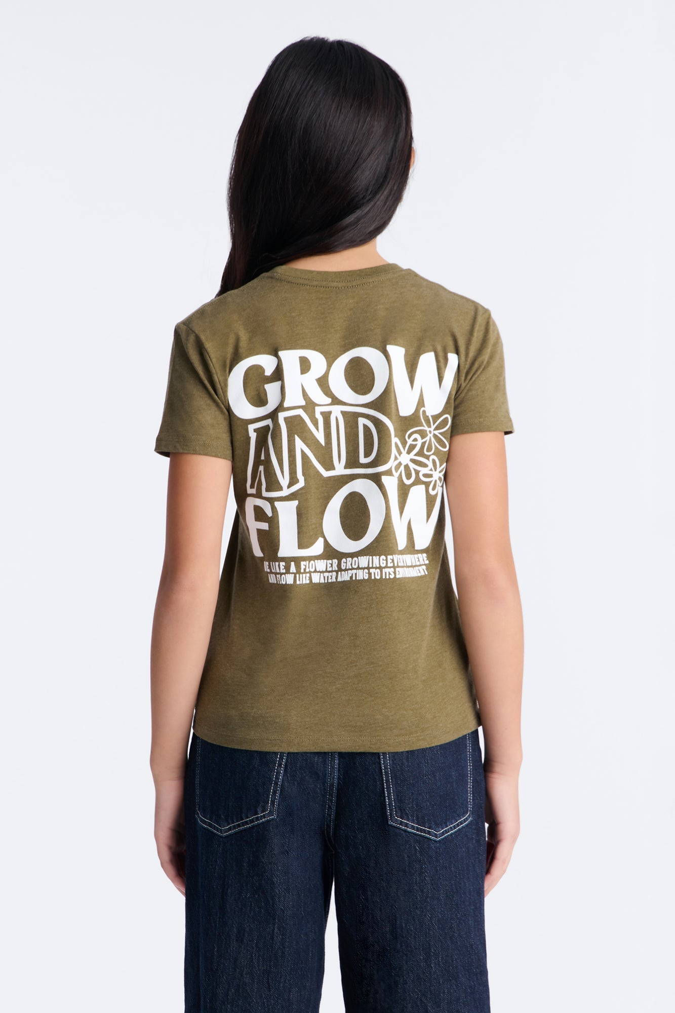 Mini Grow And Flow Short Sleeve Tee - Olive