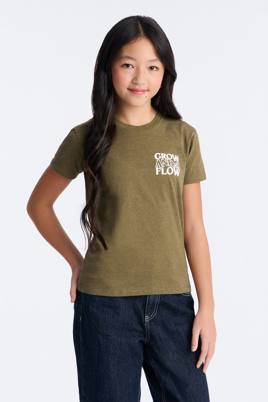 Mini Grow And Flow Short Sleeve Tee - Olive