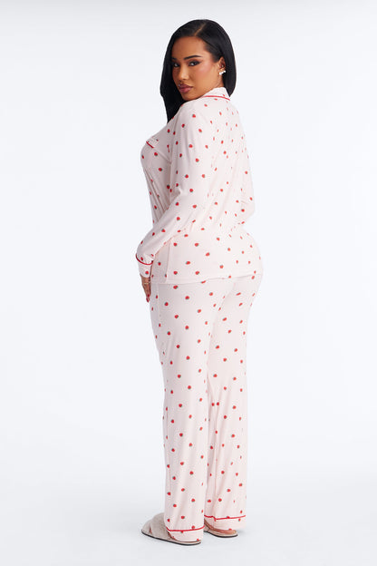 Sweetest Berry Long Sleeve PJ Pant Set - Pink/combo