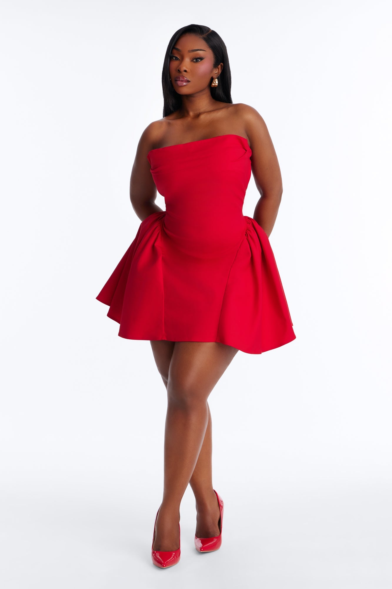Honey Love Poplin Mini Dress - Red