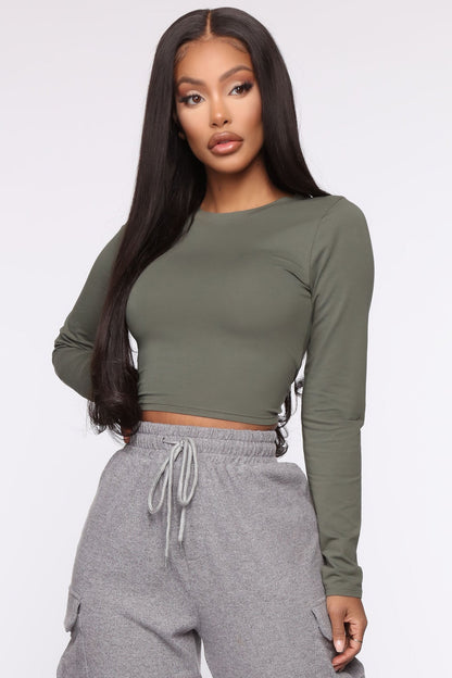 Robin Long Sleeve Top - Army Green