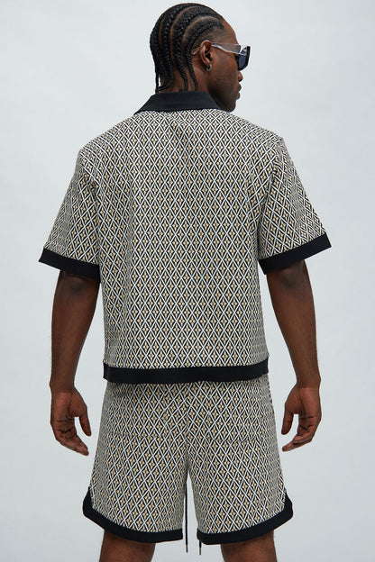 Rushmore Knit Shirt - Black/combo