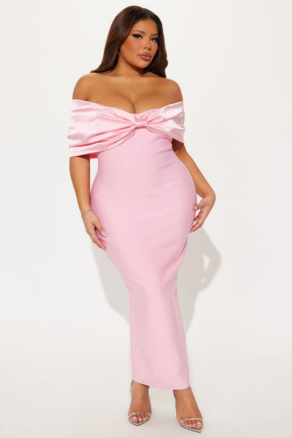 Pretty Privilege Bandage Midi Dress - Pink