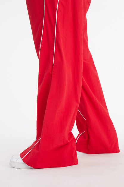 Around The Track Windbreaker Track Pants - Red/combo