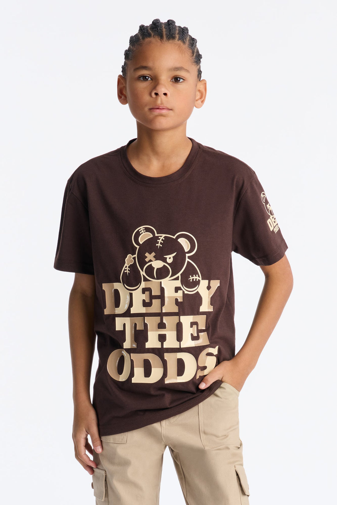 Mini Defy The Odds Short Sleeve Tee - Brown