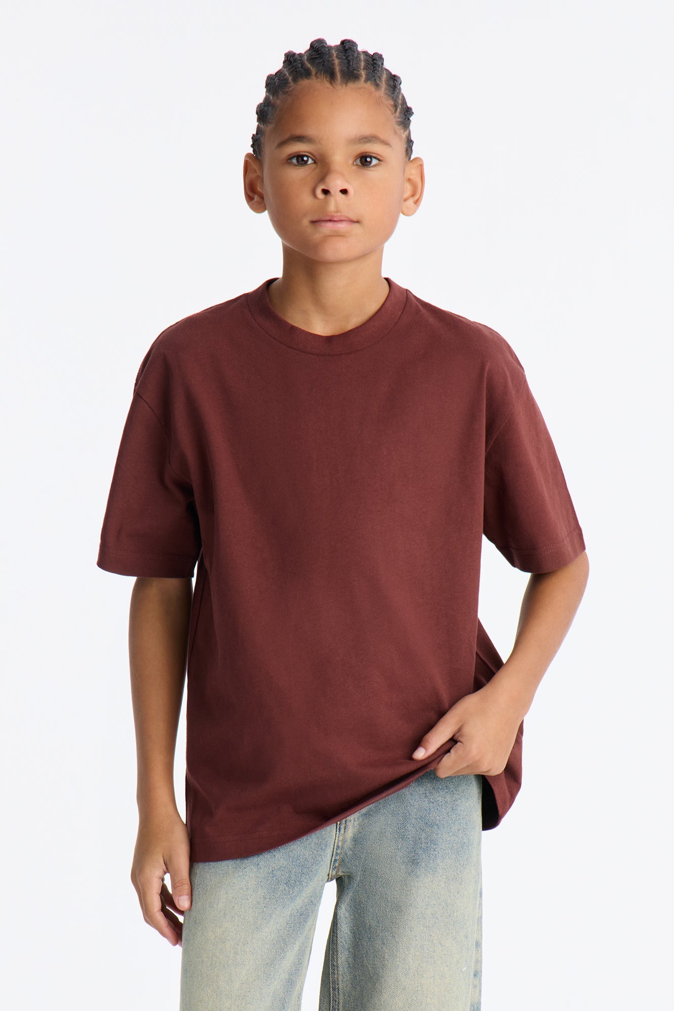 Mini Oversized Heavyweight Tee 240GSM - Burgundy