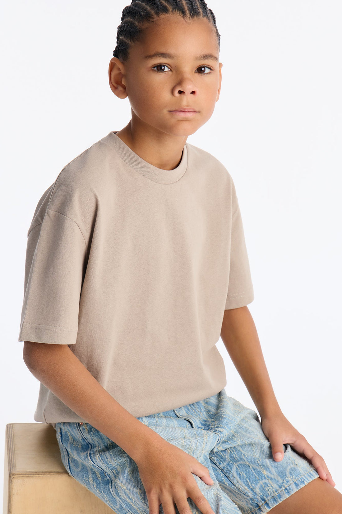 Mini Oversized Heavyweight Tee 240GSM - Taupe