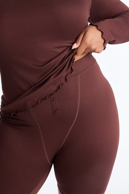 Between Us PJ Boxer Short Set - Chocolate