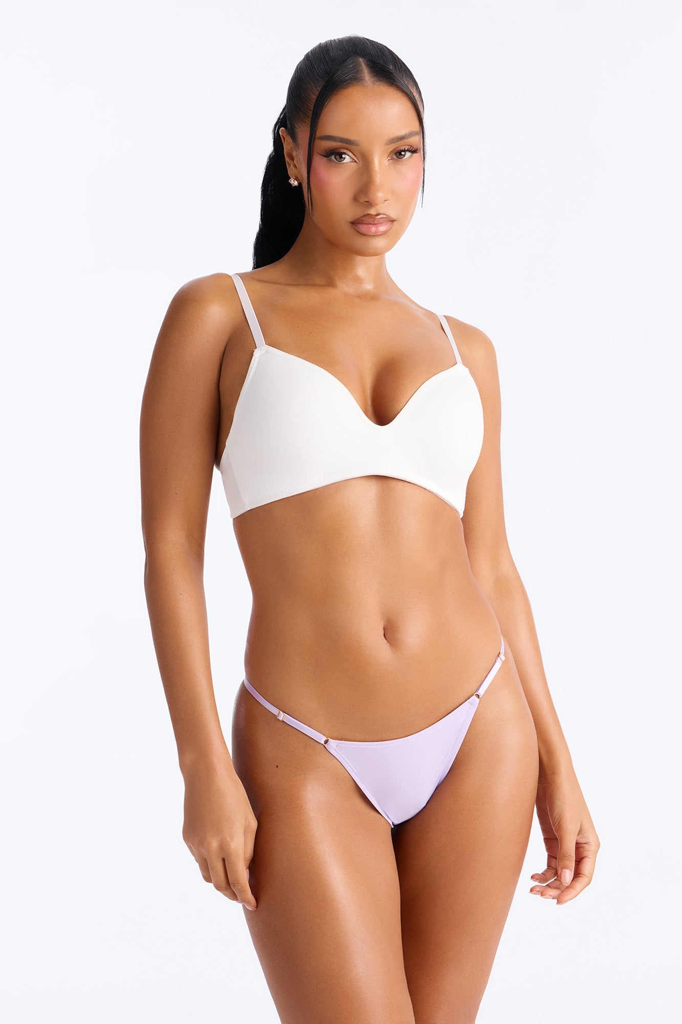 Nova Microfiber String Thong Panty - Lavender