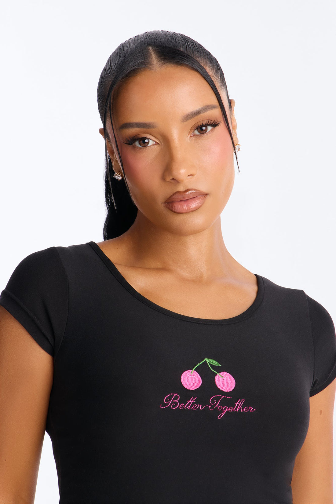 Better Together Short Sleeve PJ Short Set - Black/Pink