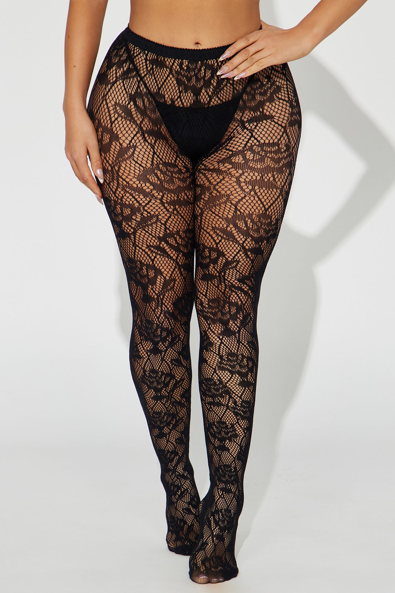 Wild Rose Tights - Black