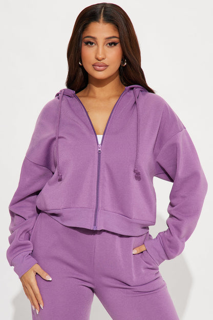 Game On Fleece Jogger Set - Lilac