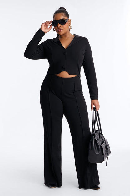 Trying To Impress Jumpsuit - Black