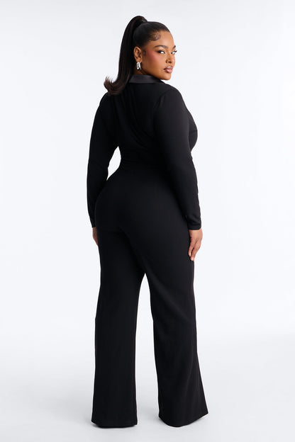 Trying To Impress Jumpsuit - Black
