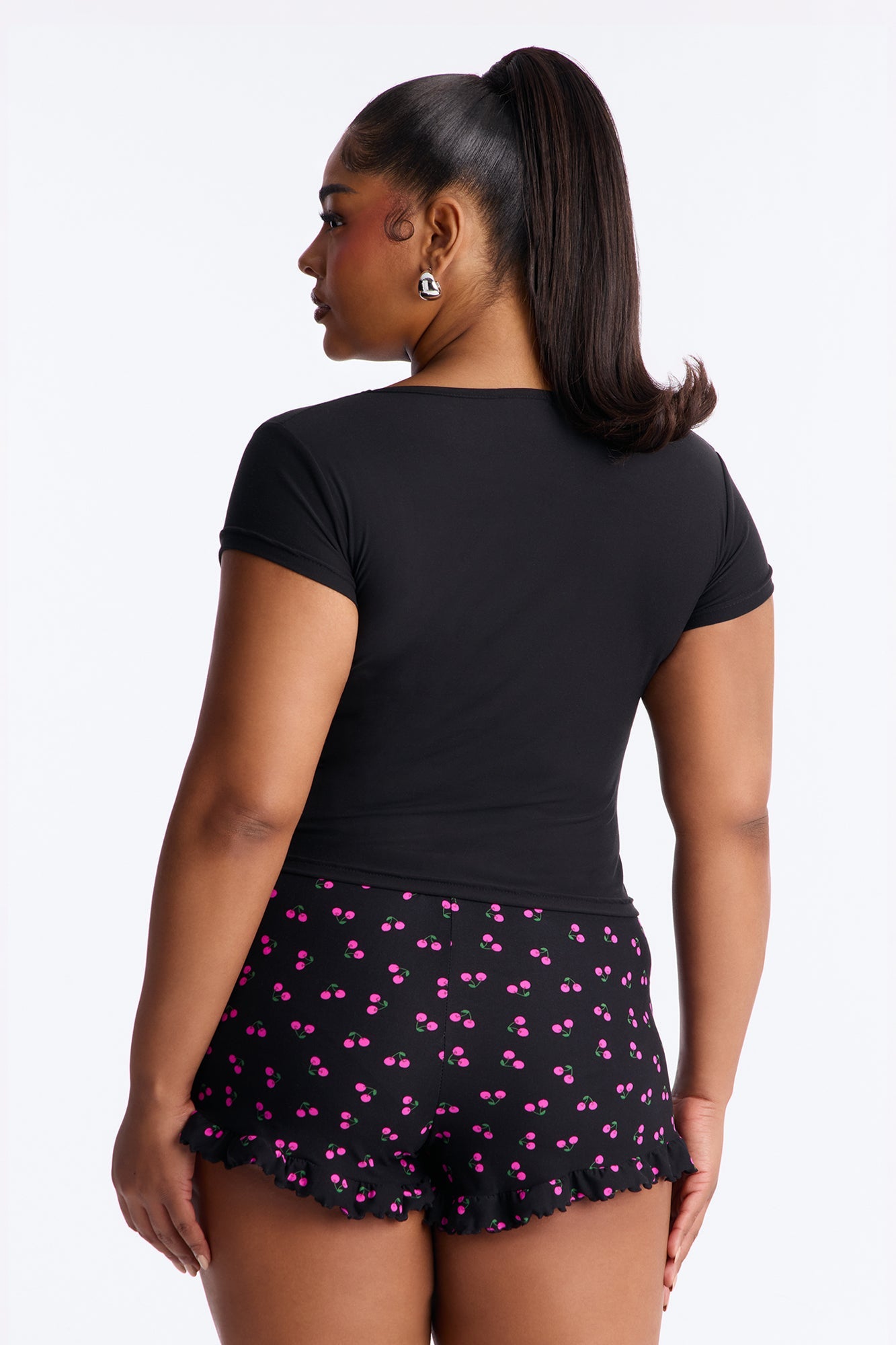 Better Together Short Sleeve PJ Short Set - Black/Pink