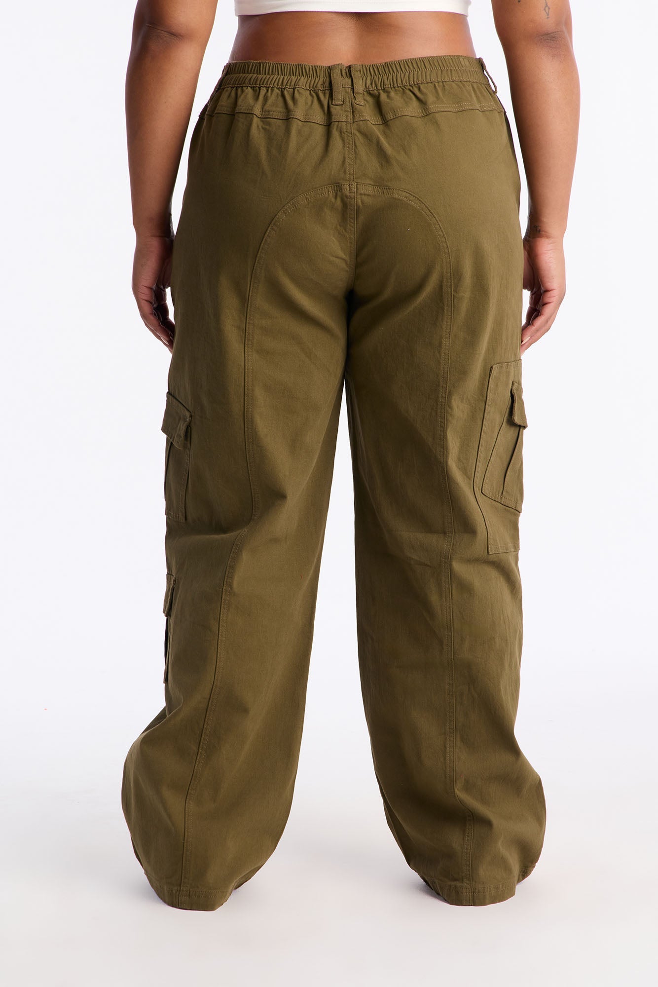 Berkely Washed Cargo Pant - Military Green
