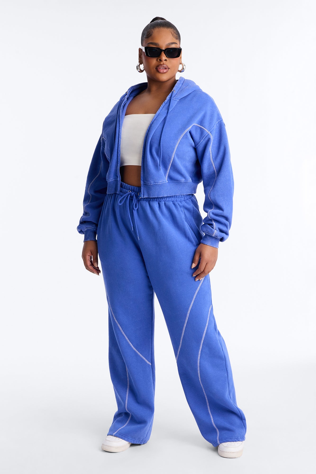 Norah Washed Lounge Hoodie - Blue