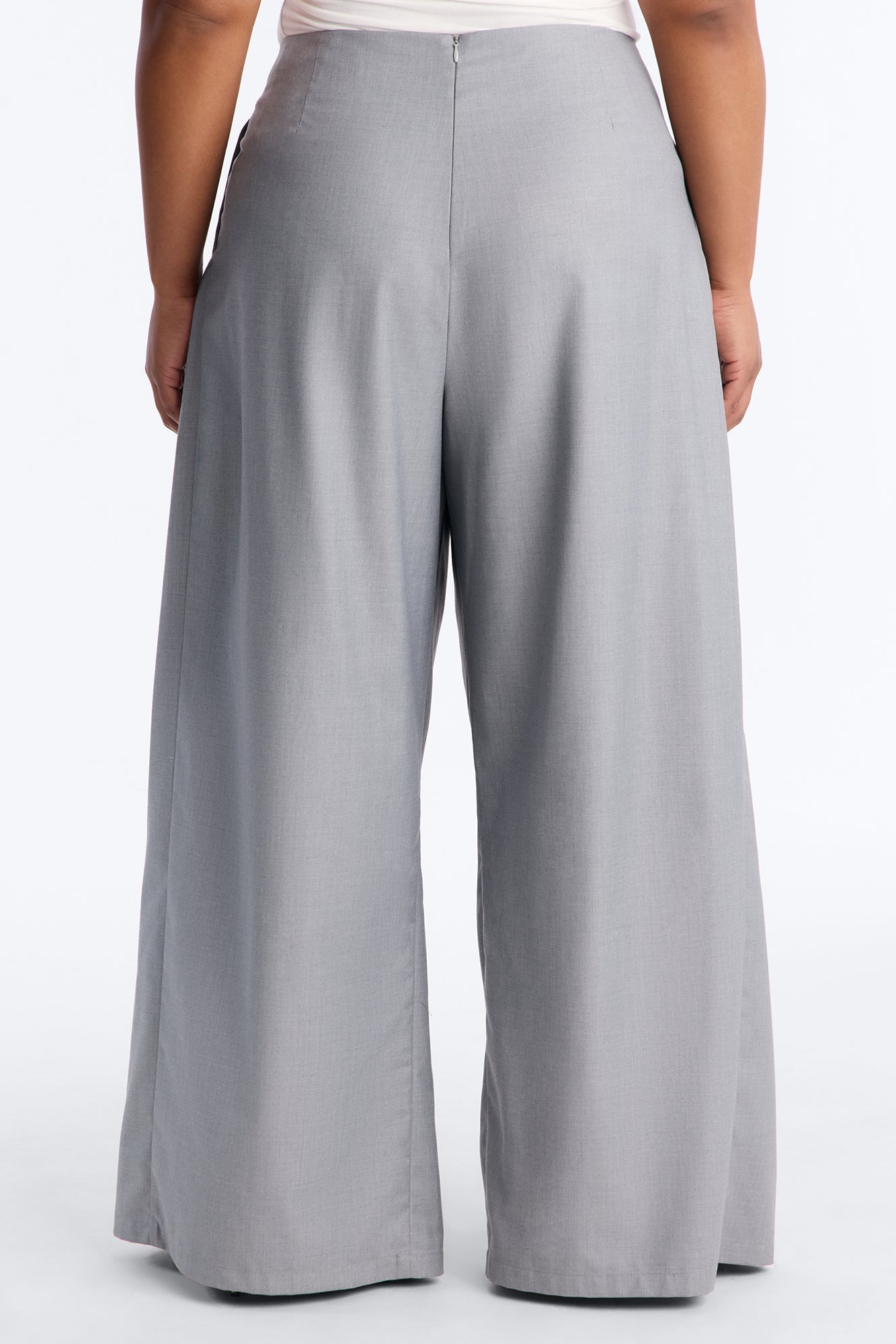 Corporate Queen Trouser Wide Leg Pant 32″ - Grey
