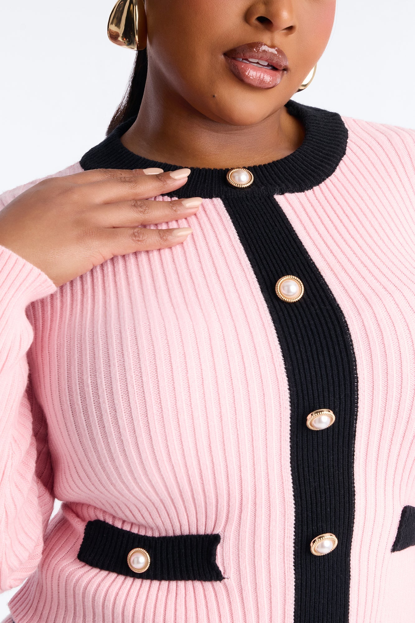 Shanon Sweater Mini Skirt Set - Pink