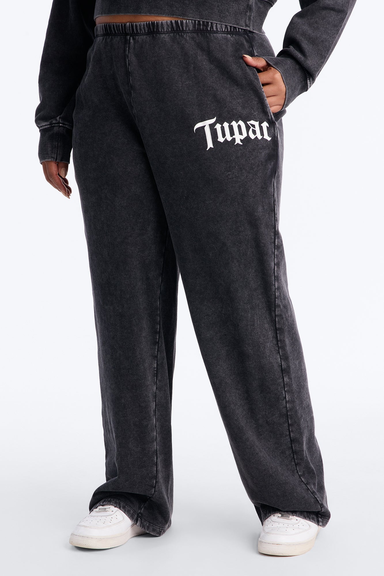 Tupac Washed Lounge Pant - Black