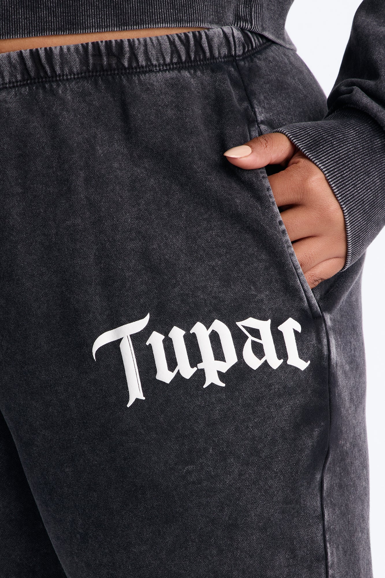 Tupac Washed Lounge Pant - Black