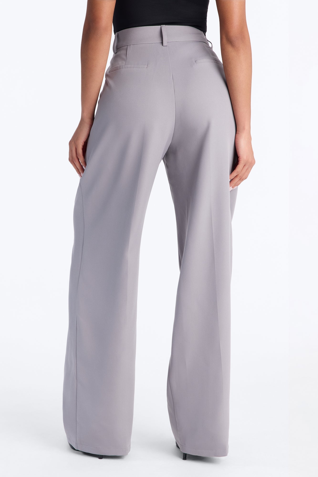 Kendall High Rise Trouser Pant - Grey
