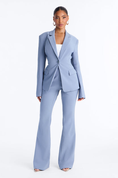 Marly Blazer Pant Set - Dusty Blue