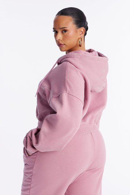 Norah Washed Lounge Hoodie - Mauve