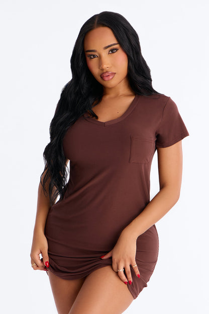 Must Be A Dream PJ Sleep Shirt - Chocolate